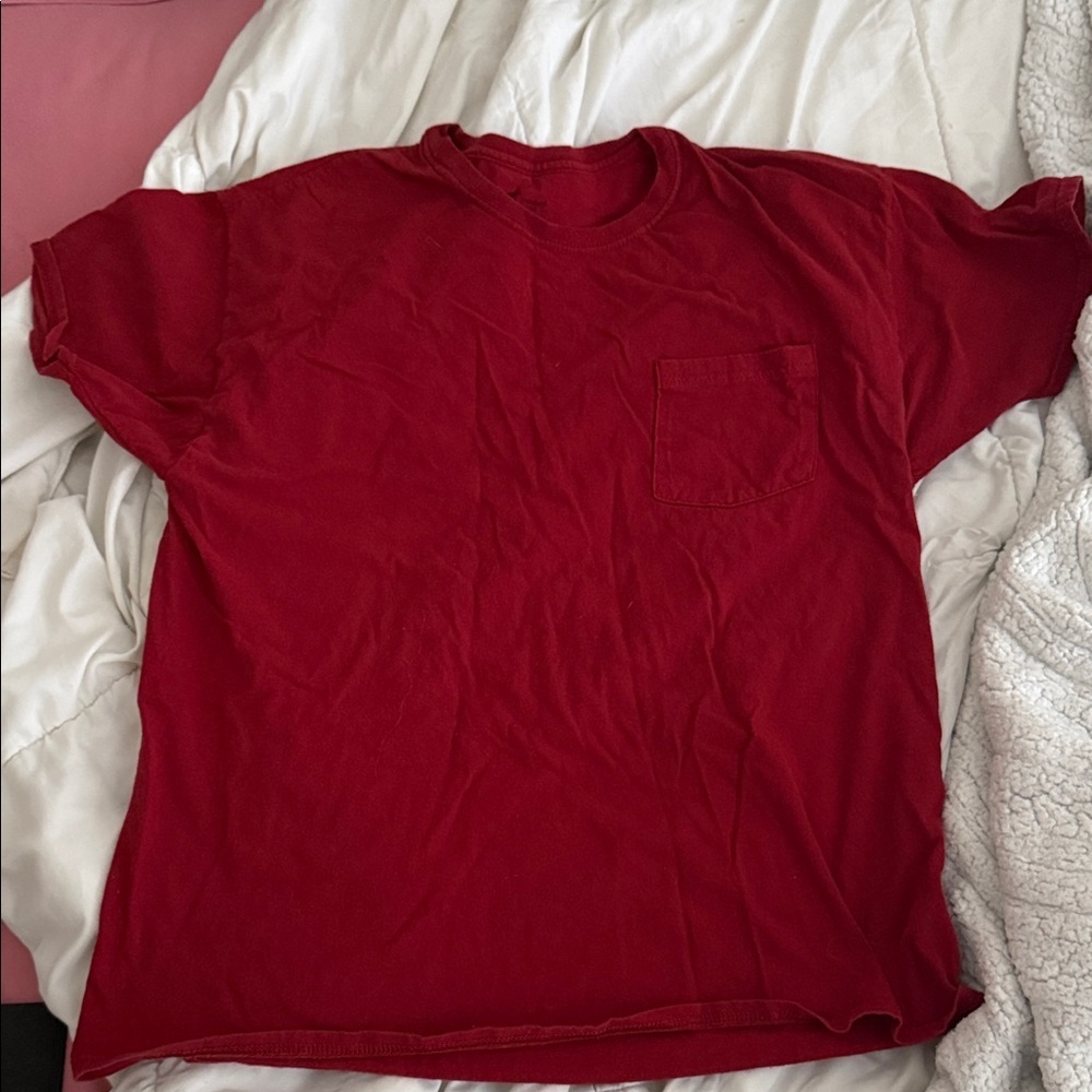 Hanes Deep Red Short Sleeve Tee